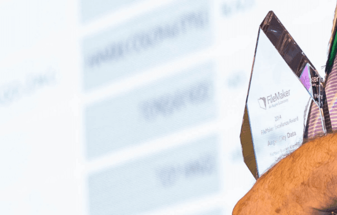 Holding Angel City Data 2014 FileMaker Excellence Award
