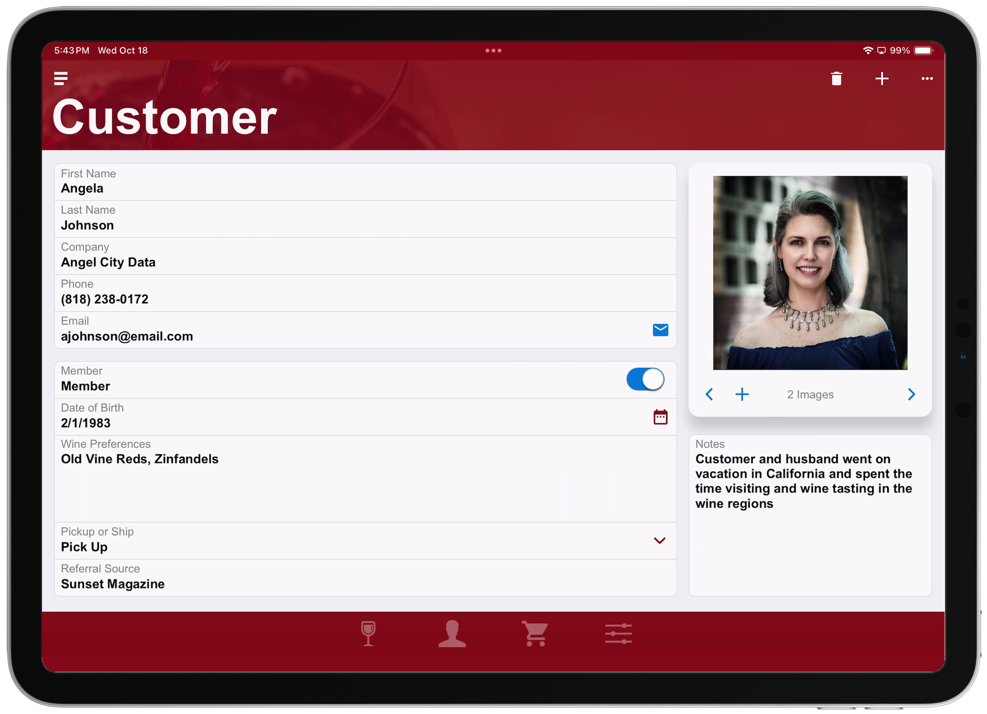 Barrel Customer Detail